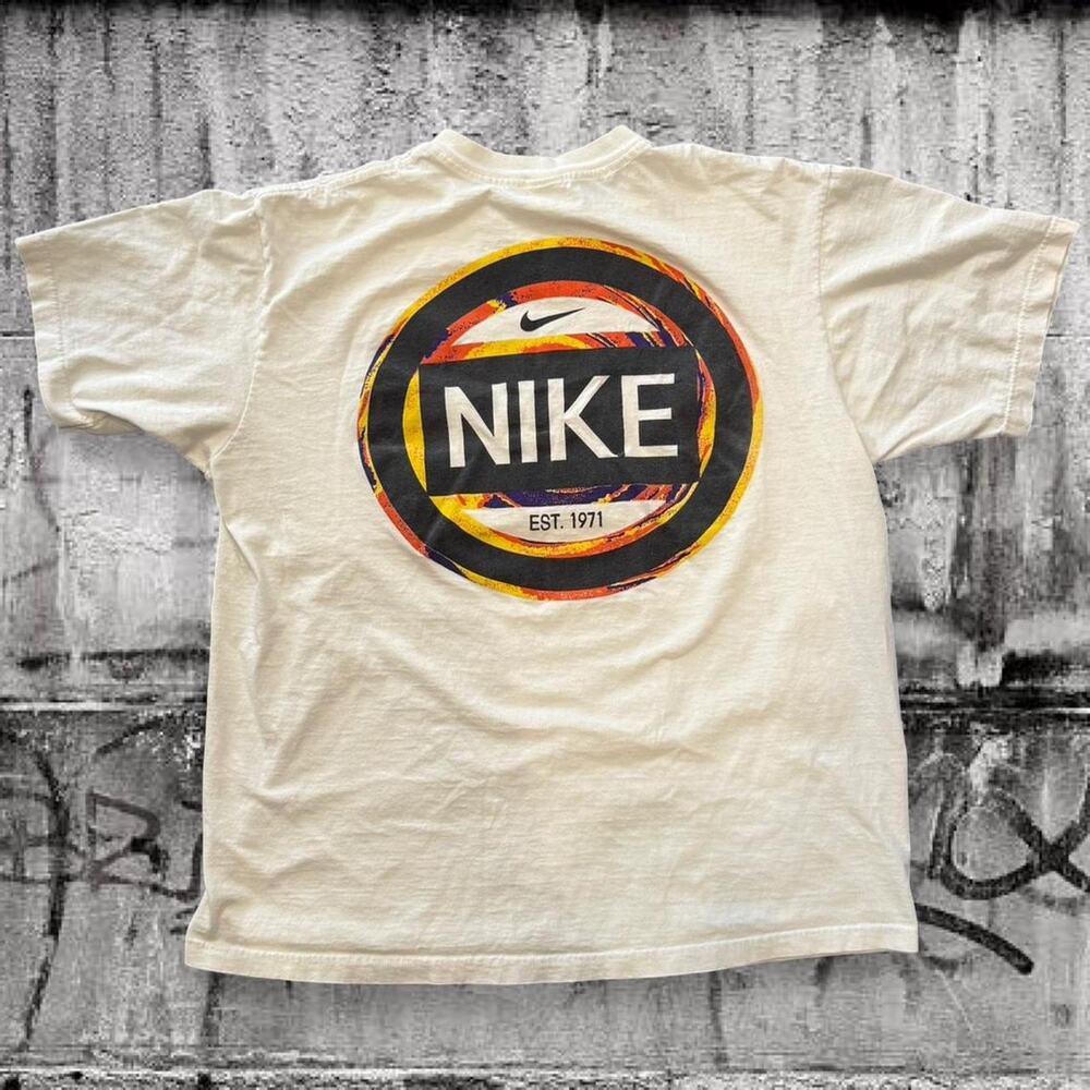 Vintage Nike Ironman Back Logo Tee USA Made Large 90s Swoosh Shirt Large